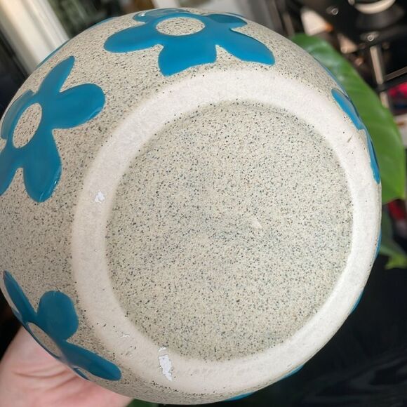 Eccolo large blue flowers handle vase plant pot table top decor house decoration - Picture 5 of 10